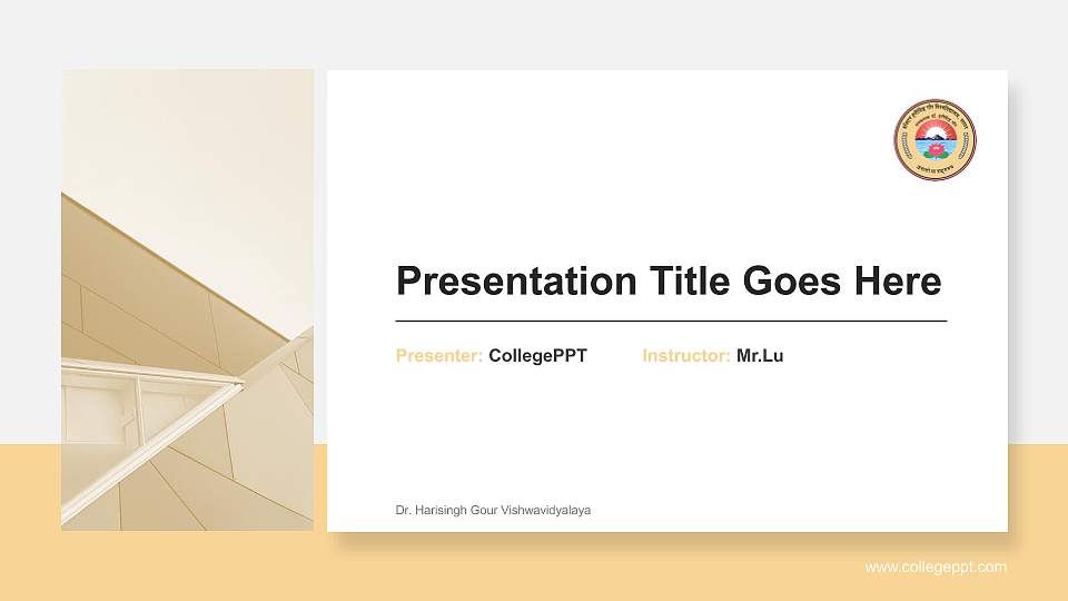 Dr. Harisingh Gour Vishwavidyalaya General Purpose PPT Template16:9 ratio PPT effect preview image