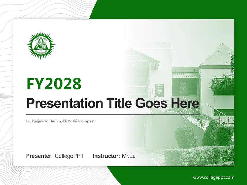 Dr. Punjabrao Deshmukh Krishi Vidyapeeth Academic Presentation/Research Findings Report PPT Template4:3 ratio PPT effect preview image5