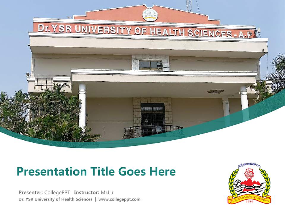 Dr. YSR University of Health Sciences Course/Courseware Creation PPT Template4:3 ratio PPT effect preview image5