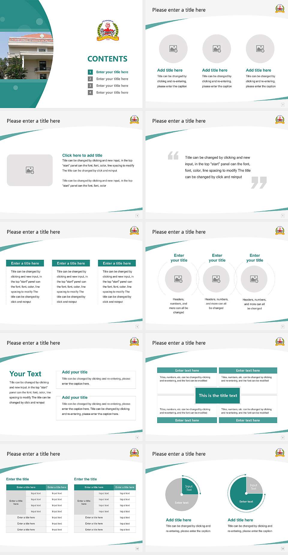 Dr. YSR University of Health Sciences Course/Courseware Creation PPT Template4:3 ratio PPT effect preview image2