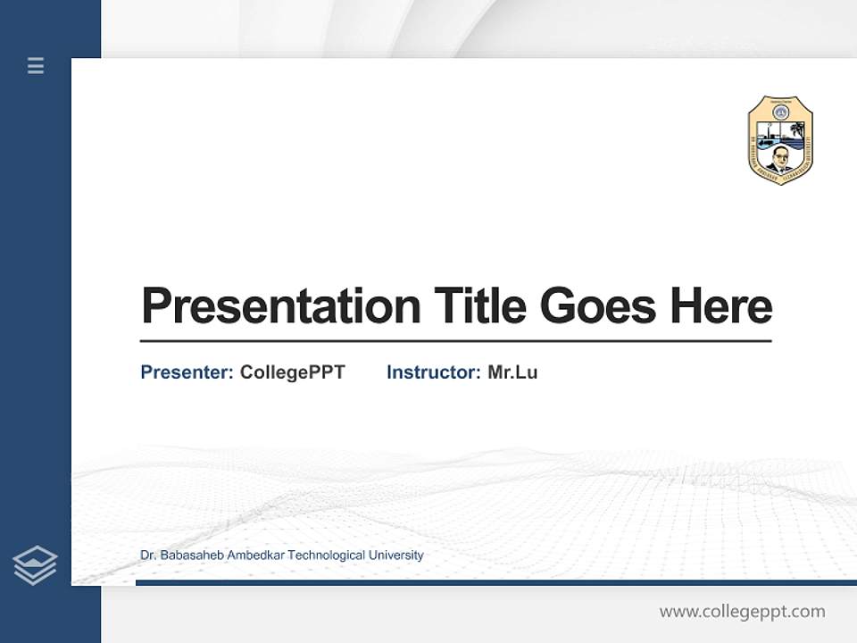 Dr. Babasaheb Ambedkar Technological University Thesis Proposal/Graduation Defense PPT Template4:3 ratio PPT effect preview image5