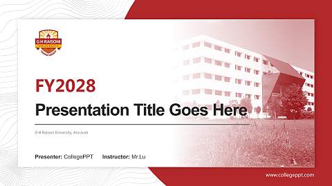 G H Raisoni University, Amravati Academic Presentation/Research Findings Report PPT Template
