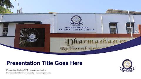 Dharmashastra National Law University Course/Courseware Creation PPT Template