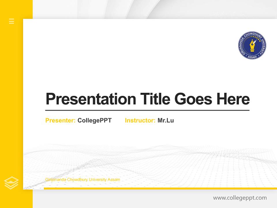 Girijananda Chowdhury University Assam Thesis Proposal/Graduation Defense PPT Template4:3 ratio PPT effect preview image5