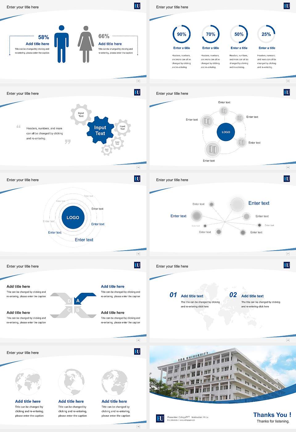 Era University Course/Courseware Creation PPT Template16:9 ratio PPT effect preview image4