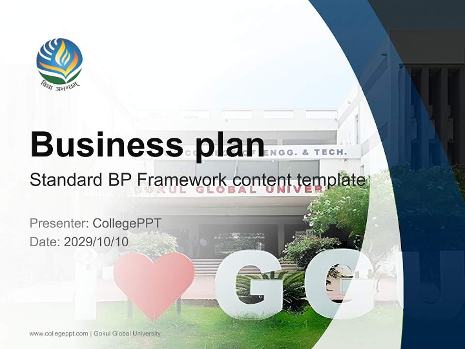 Gokul Global University Competition/Entrepreneurship Contest PPT Template4:3 ratio PPT effect preview image9