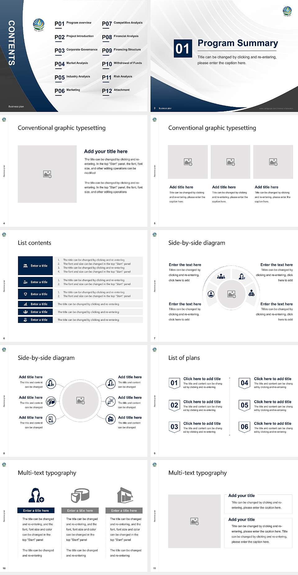 Gokul Global University Competition/Entrepreneurship Contest PPT Template4:3 ratio PPT effect preview image2