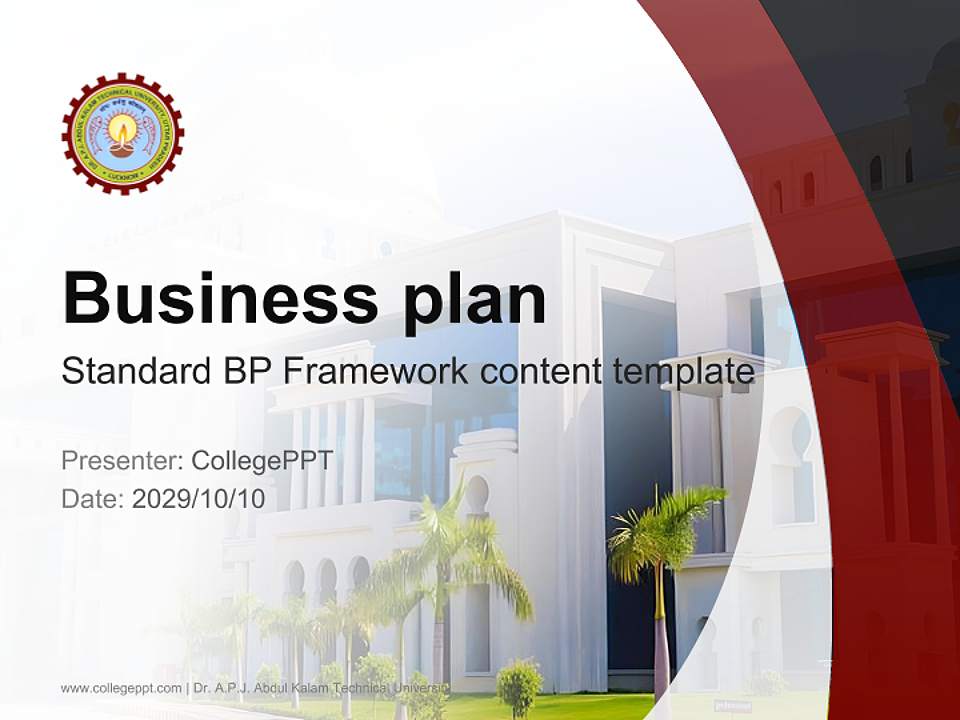 Dr. A.P.J. Abdul Kalam Technical University Competition/Entrepreneurship Contest PPT Template4:3 ratio PPT effect preview image9