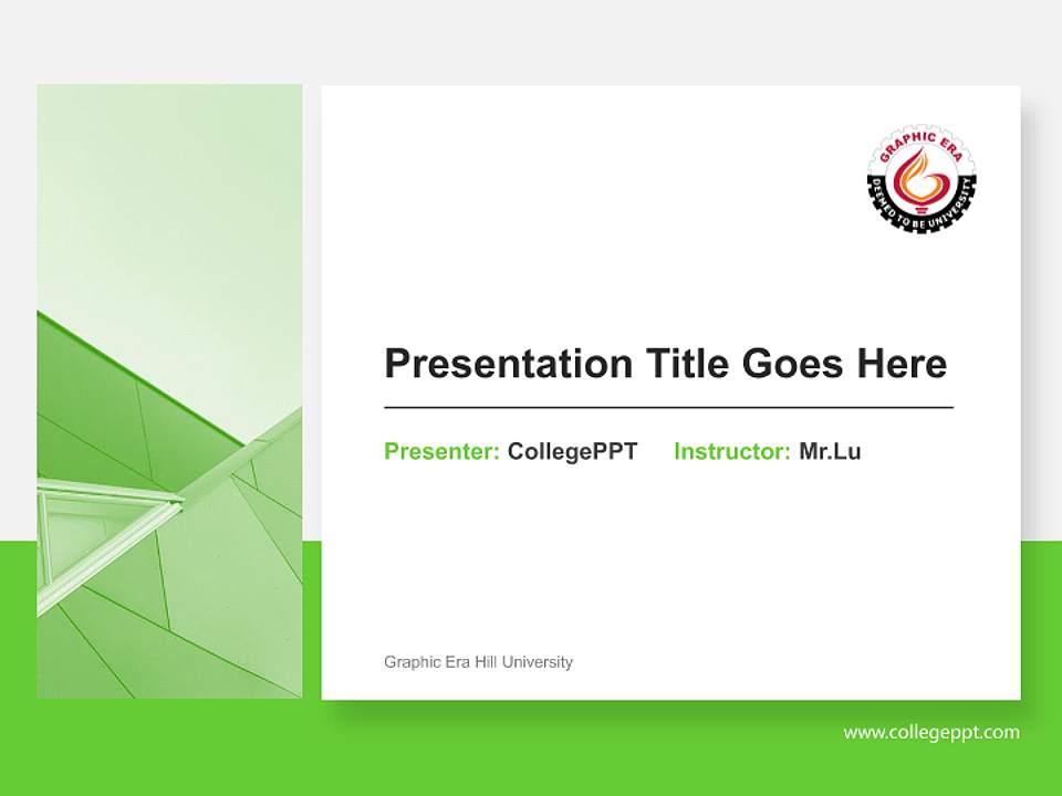 Graphic Era Hill University General Purpose PPT Template4:3 ratio PPT effect preview image6