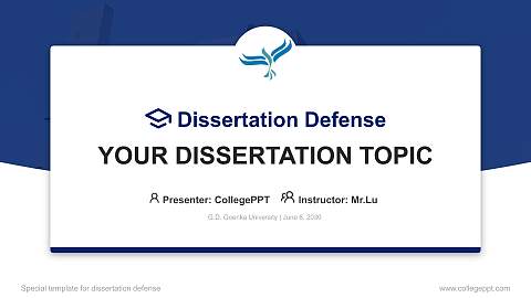 G.D. Goenka University Graduation Thesis Defense PPT Template