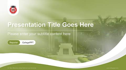 Dr. Ram Manohar Lohiya National Law University Lecture Sharing and Networking Event PPT Template