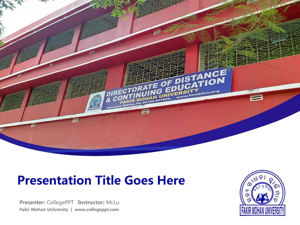 Fakir Mohan University Course/Courseware Creation PPT Template4:3 ratio PPT effect preview image5