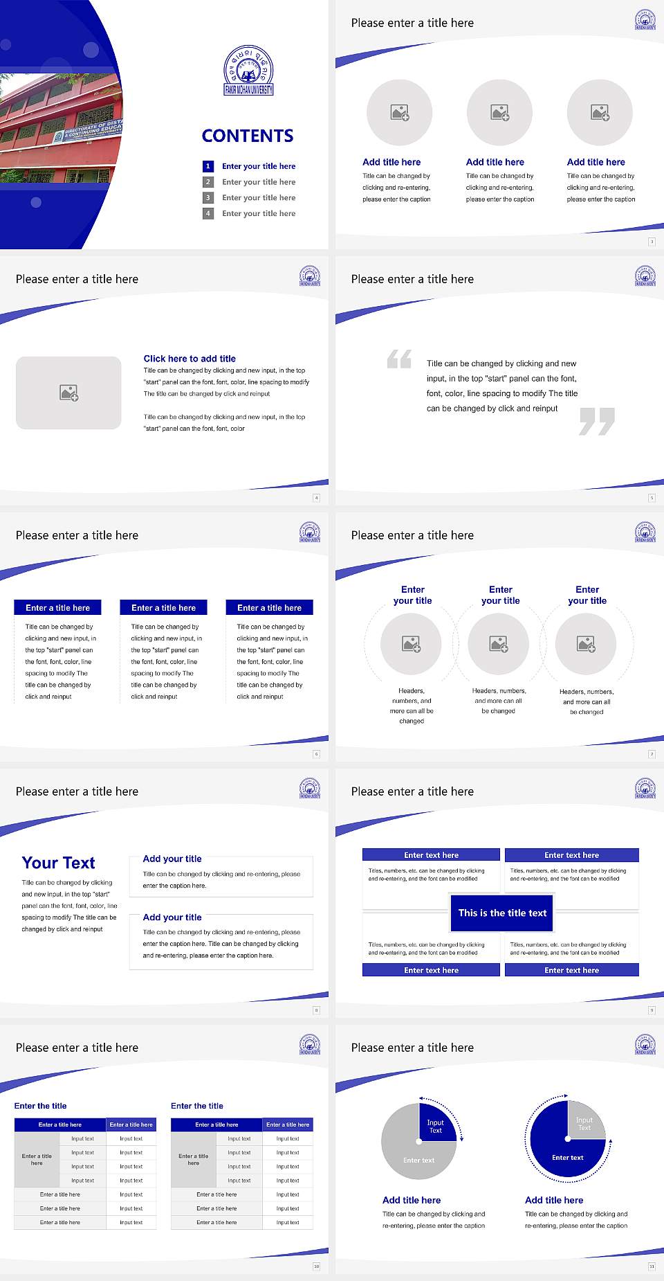 Fakir Mohan University Course/Courseware Creation PPT Template4:3 ratio PPT effect preview image2
