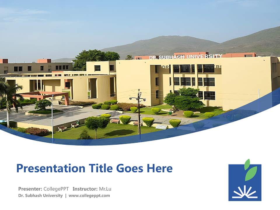 Dr. Subhash University Course/Courseware Creation PPT Template4:3 ratio PPT effect preview image5