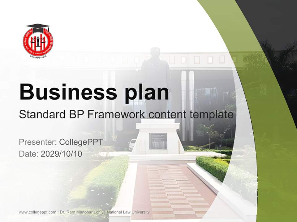 Dr. Ram Manohar Lohiya National Law University Competition/Entrepreneurship Contest PPT Template4:3 ratio PPT effect preview image9