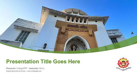 Gujarat Ayurveda University Course/Courseware Creation PPT Template