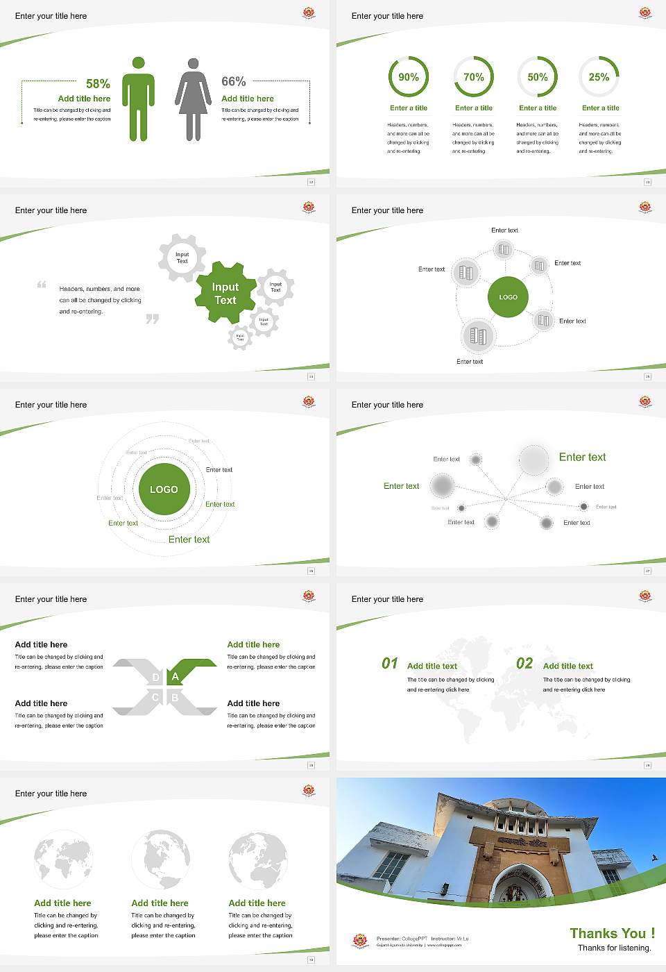 Gujarat Ayurveda University Course/Courseware Creation PPT Template16:9 ratio PPT effect preview image4