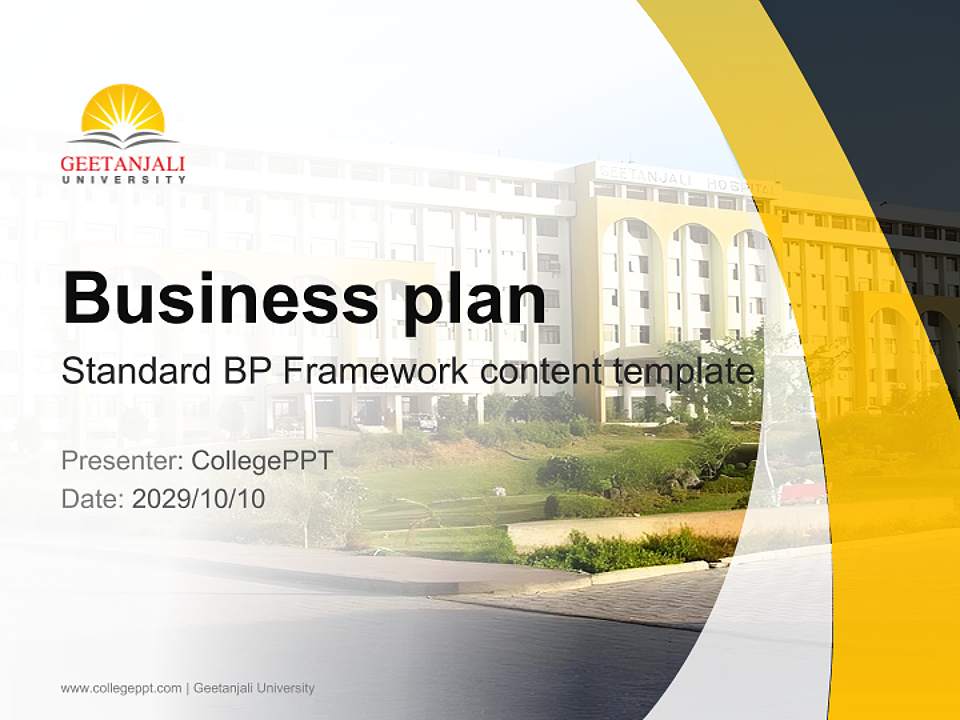 Geetanjali University Competition/Entrepreneurship Contest PPT Template4:3 ratio PPT effect preview image9