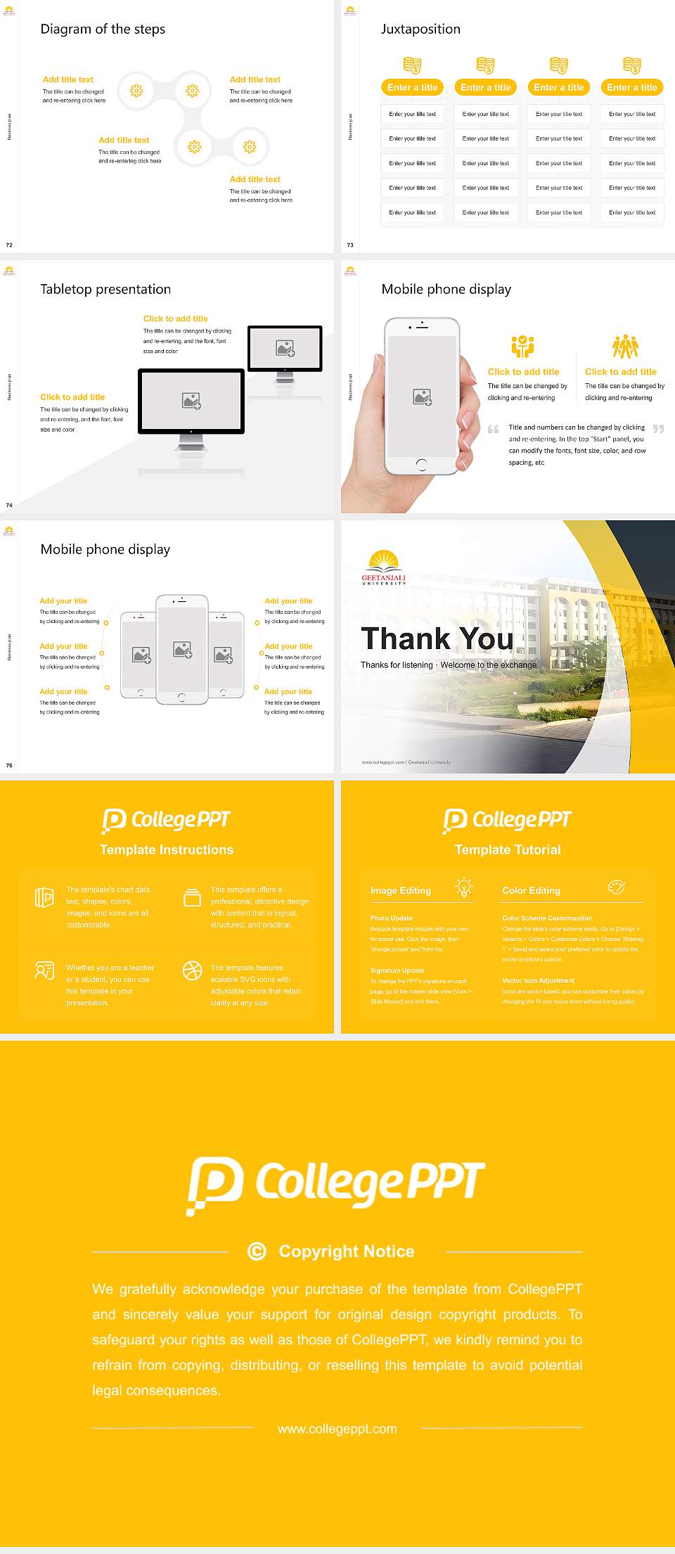 Geetanjali University Competition/Entrepreneurship Contest PPT Template4:3 ratio PPT effect preview image9