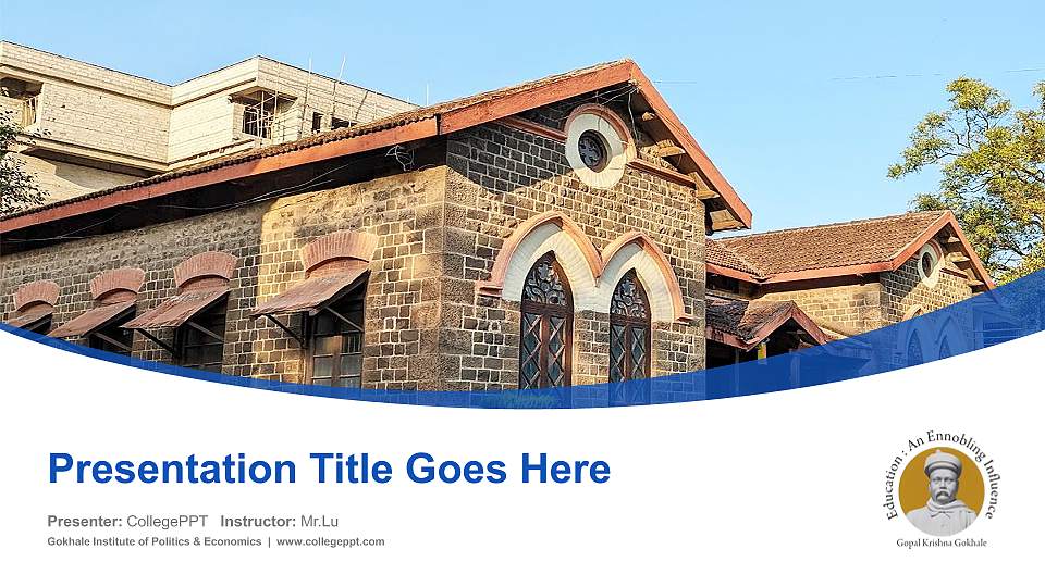 Gokhale Institute of Politics & Economics Course/Courseware Creation PPT Template16:9 ratio PPT effect preview image