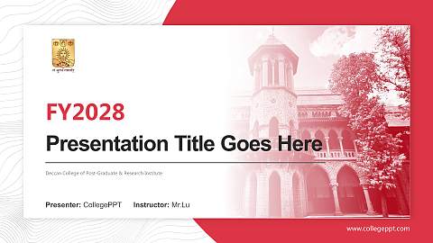 Deccan College of Post-Graduate & Research Institute Academic Presentation/Research Findings Report PPT Template