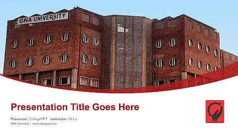 GNA University Course/Courseware Creation PPT Template