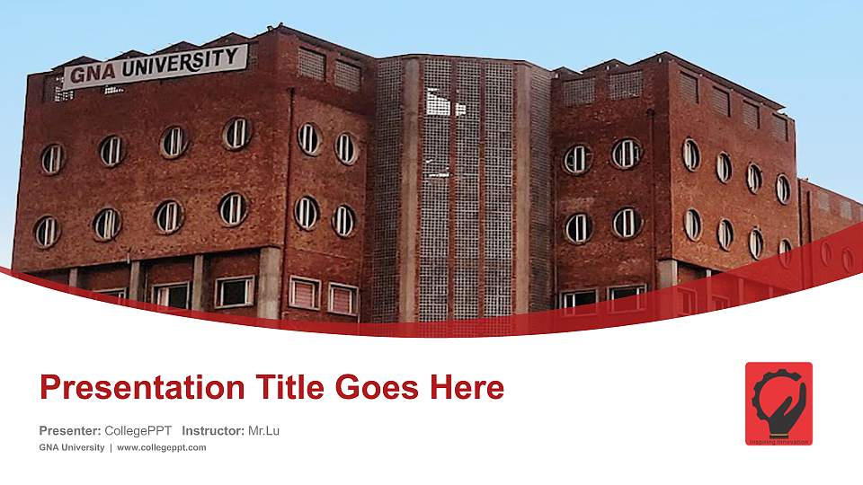 GNA University Course/Courseware Creation PPT Template16:9 ratio PPT effect preview image