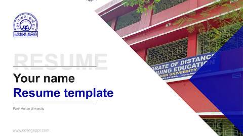 Fakir Mohan University Resume PPT Template