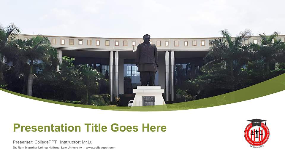 Dr. Ram Manohar Lohiya National Law University Course/Courseware Creation PPT Template16:9 ratio PPT effect preview image