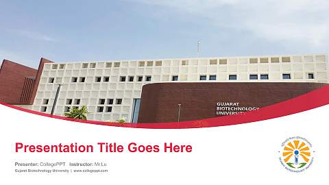 Gujarat Biotechnology University Course/Courseware Creation PPT Template