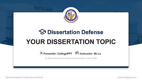 Dr. Rajendra Prasad Central Agricultural University Graduation Thesis Defense PPT Template