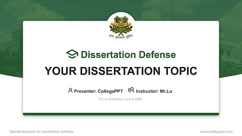 G.L.A. University Graduation Thesis Defense PPT Template