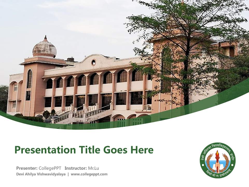 Devi Ahilya Vishwavidyalaya Course/Courseware Creation PPT Template4:3 ratio PPT effect preview image5