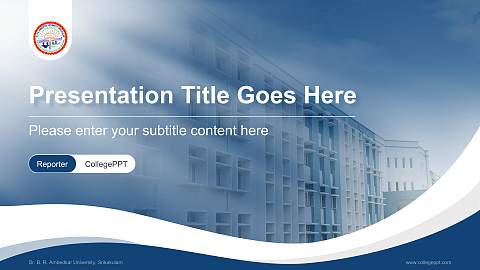 Dr. B. R. Ambedkar University, Srikakulam Lecture Sharing and Networking Event PPT Template