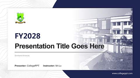 Gondwana University Academic Presentation/Research Findings Report PPT Template