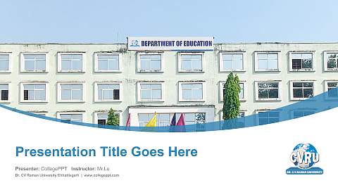 Dr. CV Raman University Chhattisgarh Course/Courseware Creation PPT Template