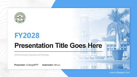 G.B. Pant University of Agriculture and Technology Academic Presentation/Research Findings Report PPT Template