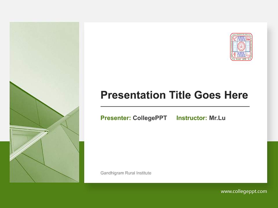 Gandhigram Rural Institute General Purpose PPT Template4:3 ratio PPT effect preview image6