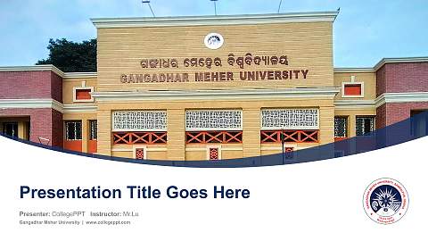 Gangadhar Meher University Course/Courseware Creation PPT Template