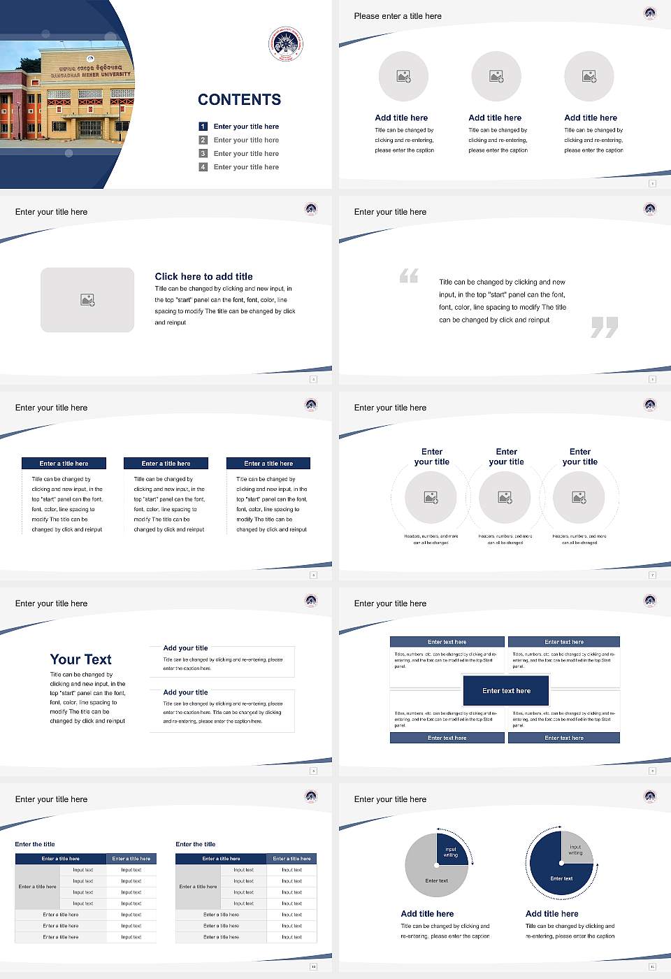 Gangadhar Meher University Course/Courseware Creation PPT Template16:9 ratio PPT effect preview image2