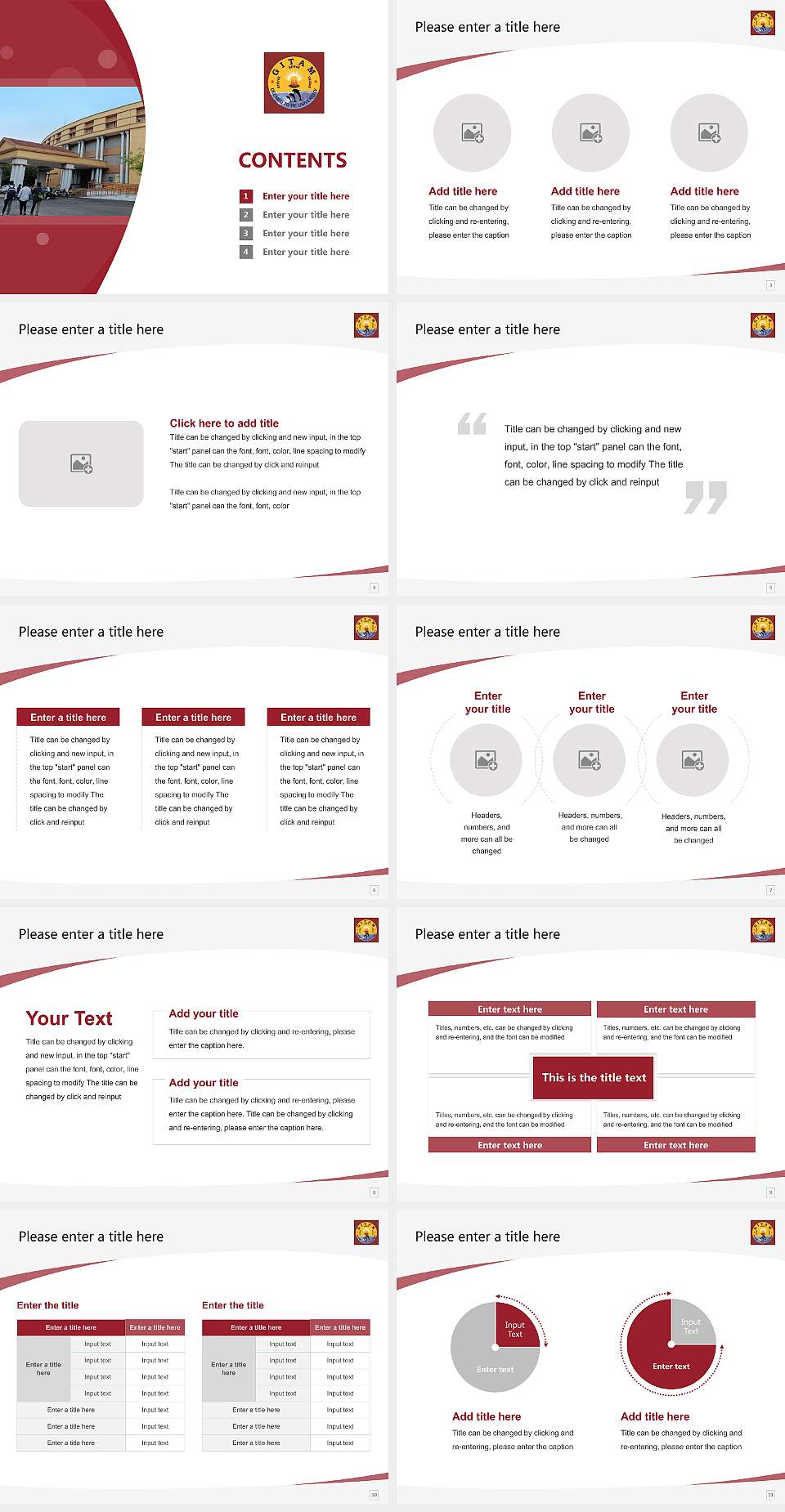 Gandhi Institute of Technology and Management (GITAM) Course/Courseware Creation PPT Template4:3 ratio PPT effect preview image2