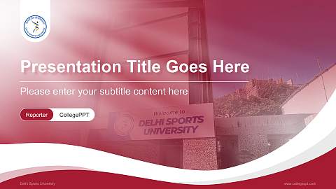 Delhi Sports University Lecture Sharing and Networking Event PPT Template