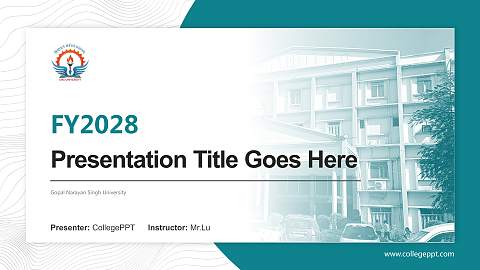 Gopal Narayan Singh University Academic Presentation/Research Findings Report PPT Template