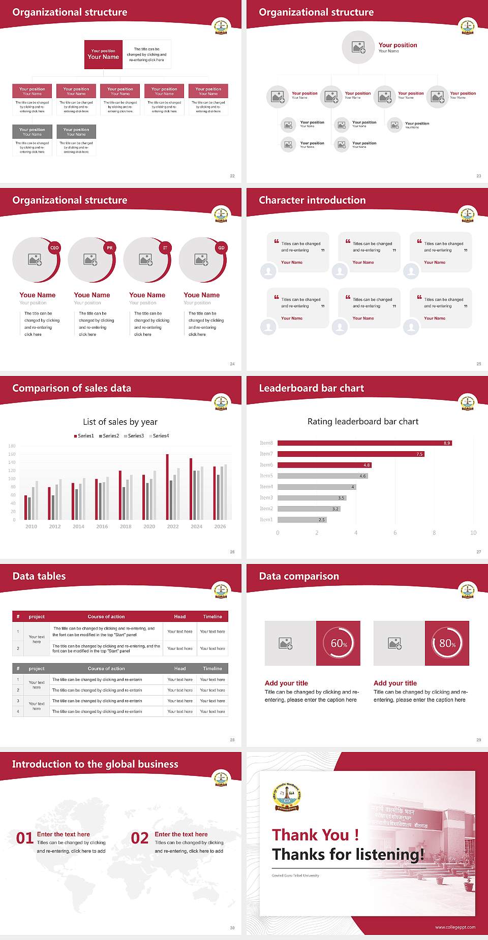 Govind Guru Tribal University Academic Presentation/Research Findings Report PPT Template4:3 ratio PPT effect preview image4