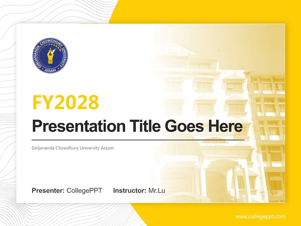 Girijananda Chowdhury University Assam Academic Presentation/Research Findings Report PPT Template4:3 ratio PPT effect preview image5