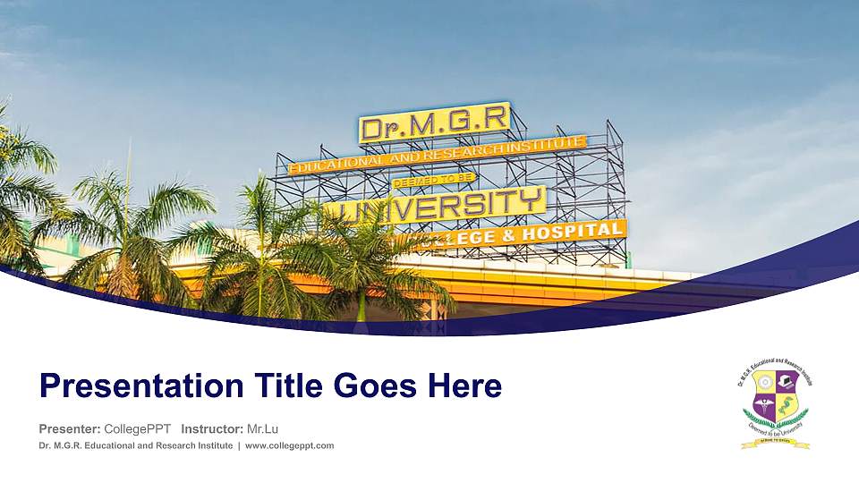 Dr. M.G.R. Educational and Research Institute Course/Courseware Creation PPT Template16:9 ratio PPT effect preview image
