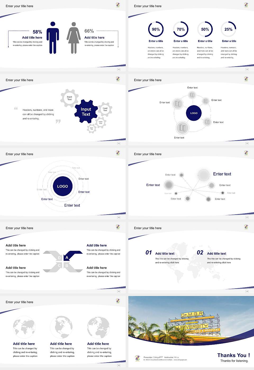 Dr. M.G.R. Educational and Research Institute Course/Courseware Creation PPT Template16:9 ratio PPT effect preview image4