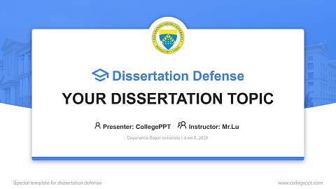 Dayananda Sagar University Graduation Thesis Defense PPT Template
