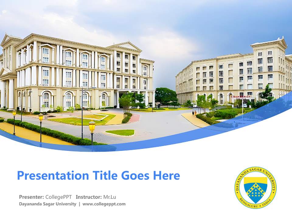 Dayananda Sagar University Course/Courseware Creation PPT Template4:3 ratio PPT effect preview image5
