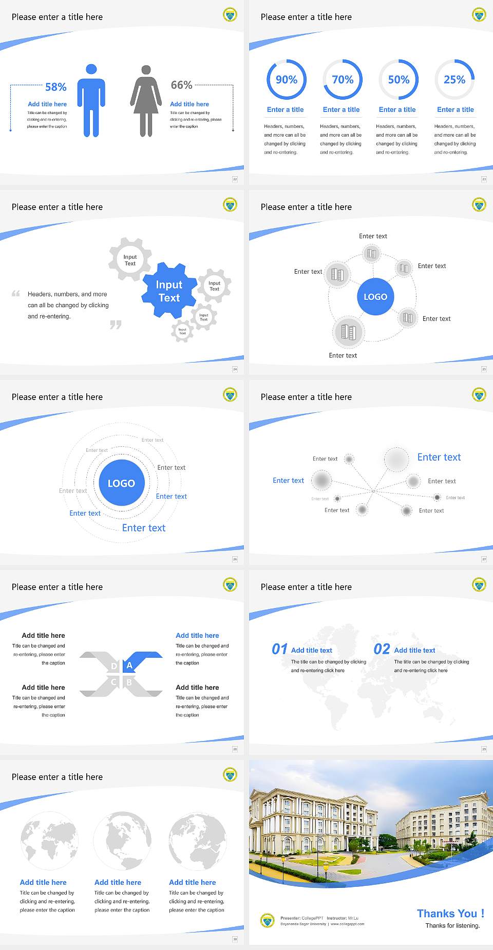 Dayananda Sagar University Course/Courseware Creation PPT Template4:3 ratio PPT effect preview image4